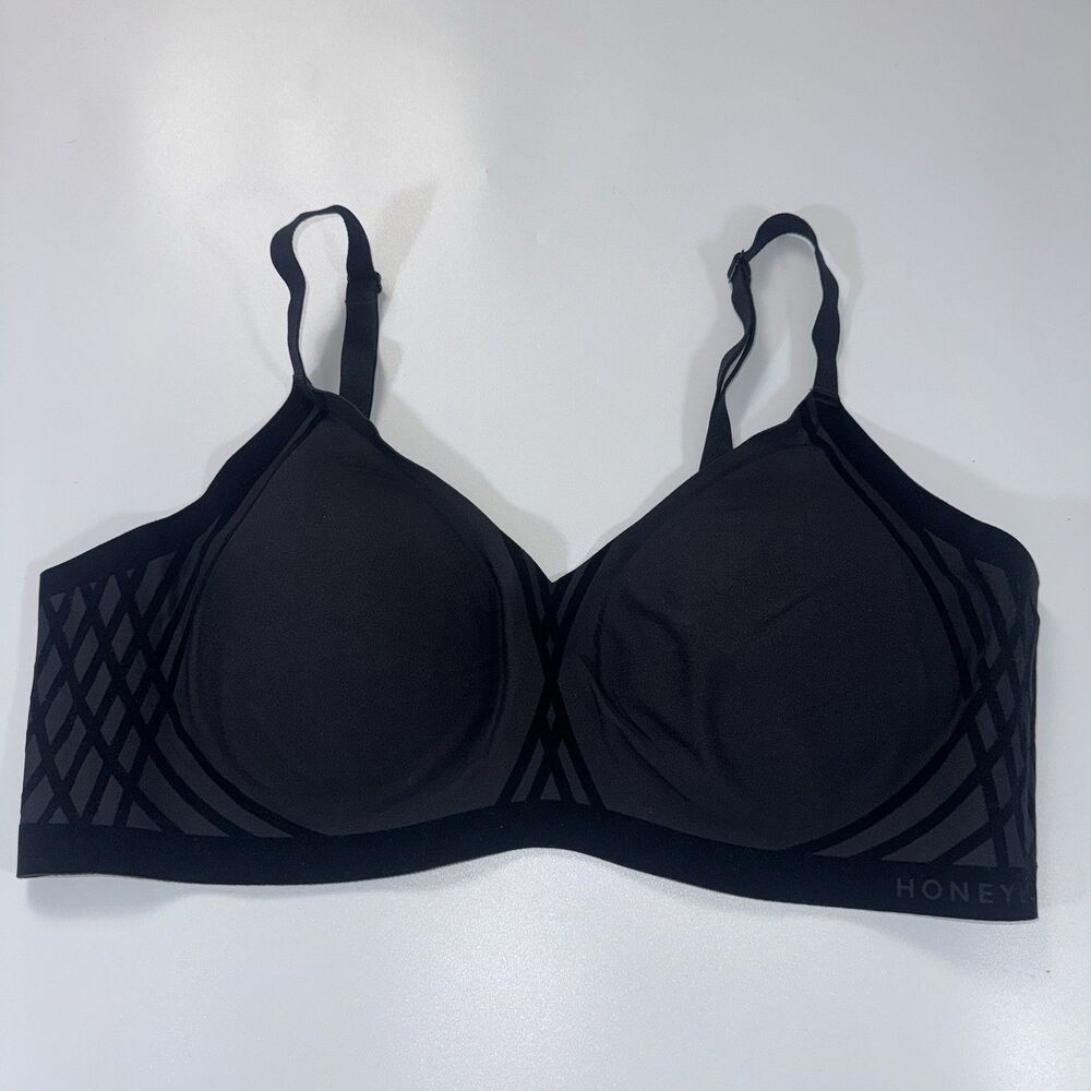 Honeylove Silhouette Bra Size 1X Vamp Black Wireless Style LWBRO201